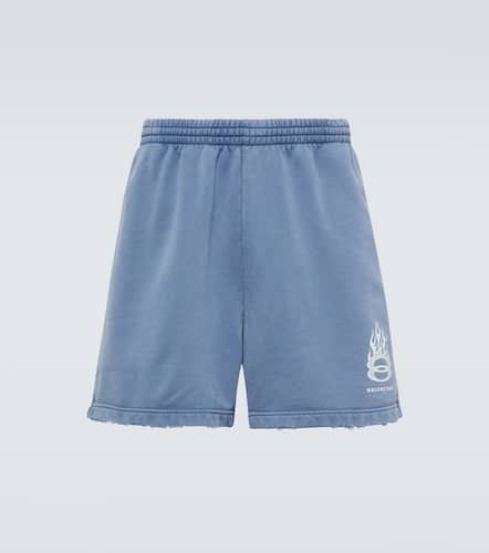 Political Campaign cotton fleece shorts - Balenciaga - Modalova