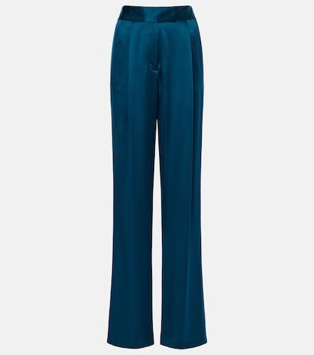 Pantaloni a gamba larga in satin di seta - The Sei - Modalova