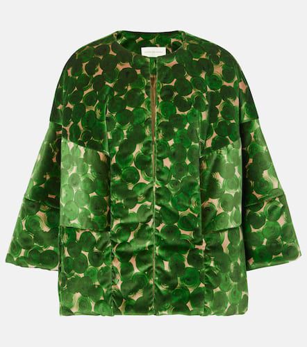 Printed velvet bomber jacket - Dries Van Noten - Modalova