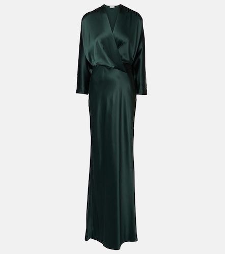Vestido de fiesta envolvente de satén de seda - The Sei - Modalova