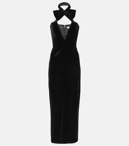 Alessandra Rich Velvet Gown in Black | FWRD