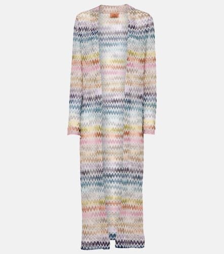 Zig Zag metallic knit cardigan - Missoni - Modalova