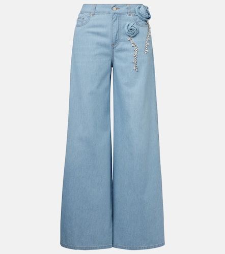 Jeans a gamba larga e vita bassa - Area - Modalova