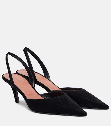 Sofia 60 suede slingback pumps - Amina Muaddi - Modalova