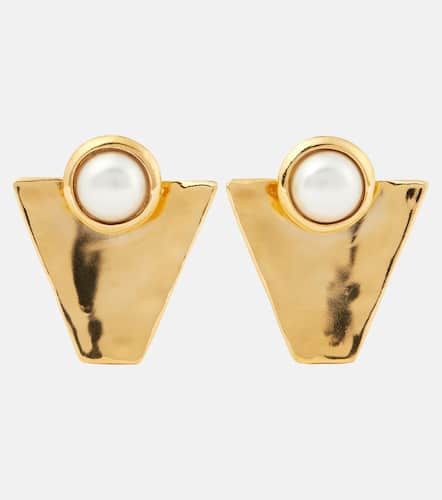 Embellished clip-on earrings - Saint Laurent - Modalova