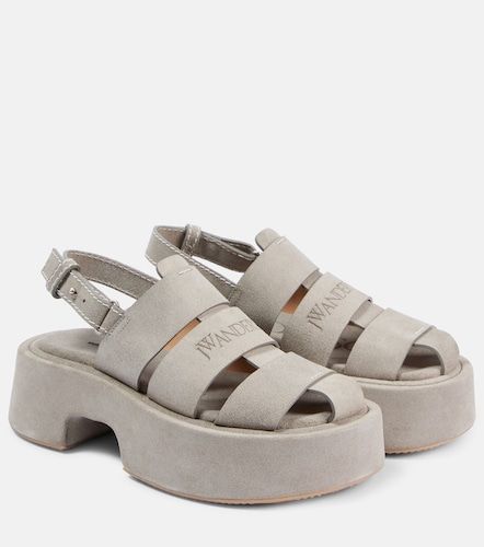 Sandali in suede con platform - JW Anderson - Modalova