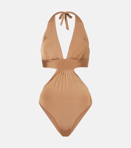 Cassie belted halterneck swimsuit - Max Mara - Modalova