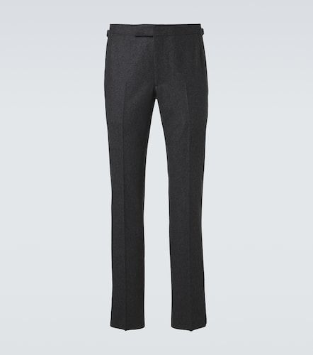 Wool flannel slim pants - Thom Sweeney - Modalova