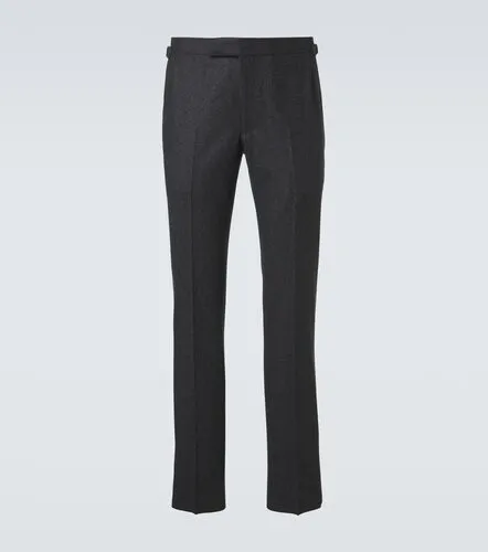 Wool flannel slim pants - Thom Sweeney - Modalova