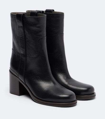 Monili leather ankle boots - Brunello Cucinelli - Modalova