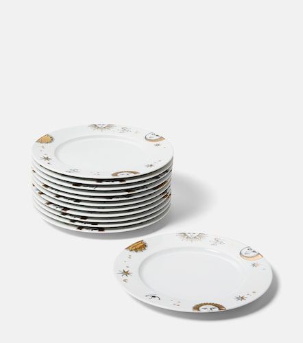 Astronomici - Set di 12 piatti in porcellana - Fornasetti - Modalova