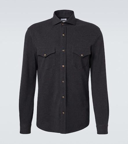 Giacca camicia in cotone - Brunello Cucinelli - Modalova
