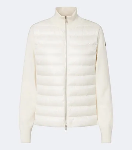 Down-paneled virgin wool cardigan - Moncler - Modalova