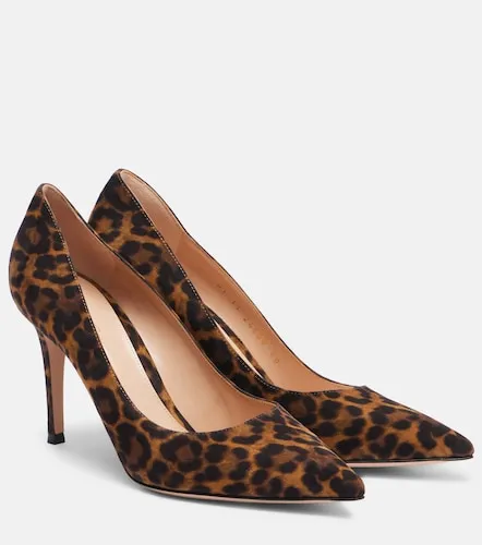 Gianvito 85 leopard-print suede pumps - Gianvito Rossi - Modalova