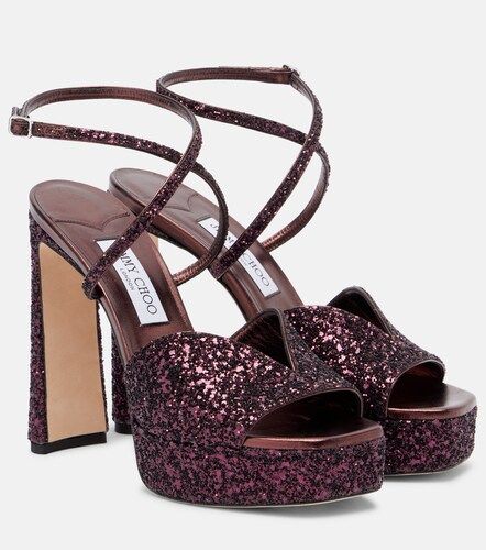 Sandali Karli 125 con plateau e glitter - Jimmy Choo - Modalova