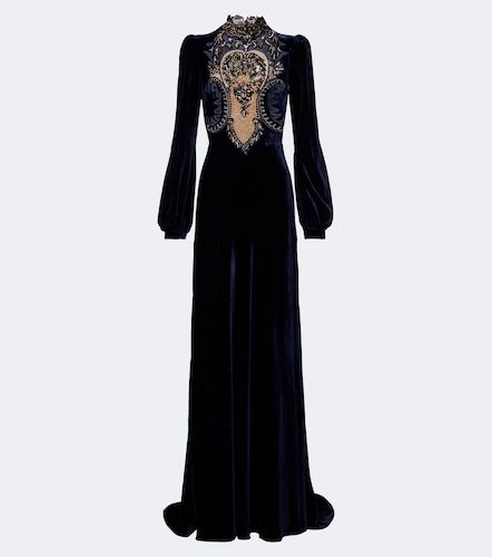 Aliska embellished velvet gown - Costarellos - Modalova