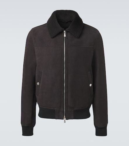 Shearling-lined suede jacket - Eleventy - Modalova