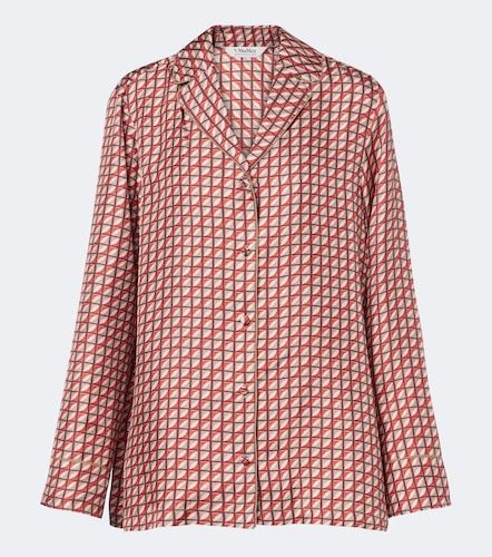 Camisa de pijama de sarga de seda estampada - 'S Max Mara - Modalova