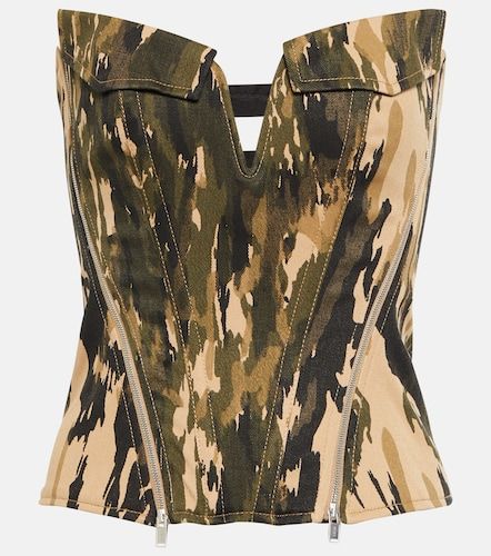 Top corsé de sarga estampado - Dion Lee - Modalova