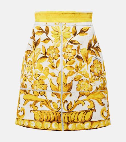Majolica cotton-blend brocade miniskirt - Dolce&Gabbana - Modalova