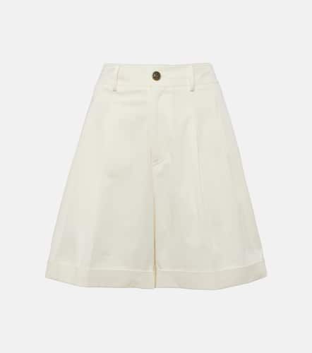 Pleated cotton-blend gabardine shorts - Etro - Modalova