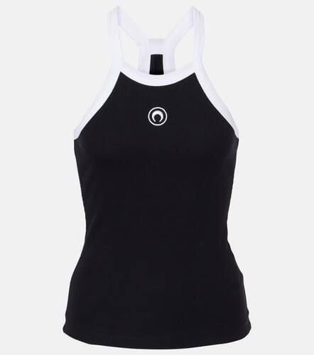 Moon cotton-blend jersey tank top - Marine Serre - Modalova