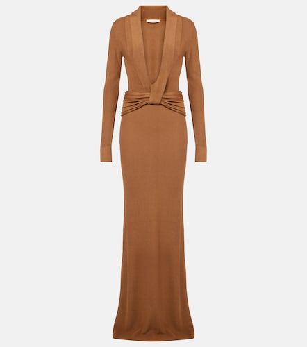 Aure gathered knitted silk-blend gown - Aya Muse - Modalova