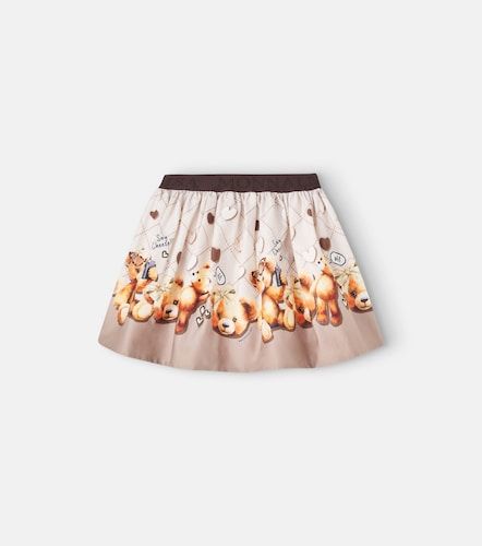 Falda en mezca de algodón estampada - Monnalisa - Modalova