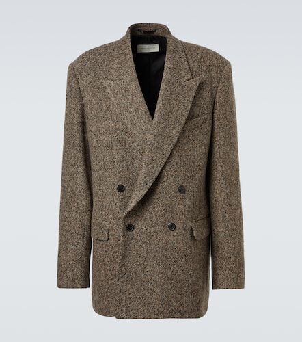 Oversized wool-blend tweed blazer - Dries Van Noten - Modalova