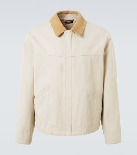 Giacca in canvas di cotone con suede - Tom Ford - Modalova