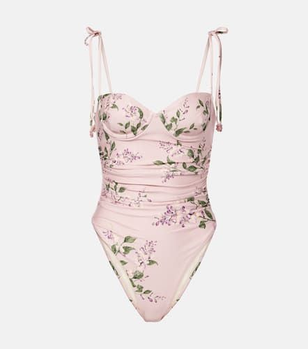 RÃ¡bano Wisteria ruched floral swimsuit - Agua by Agua Bendita - Modalova