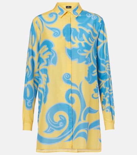Camicia in cotone e seta con stampa - Etro - Modalova