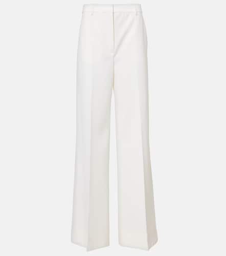 High-rise pleated wool wide-leg pants - Stella McCartney - Modalova