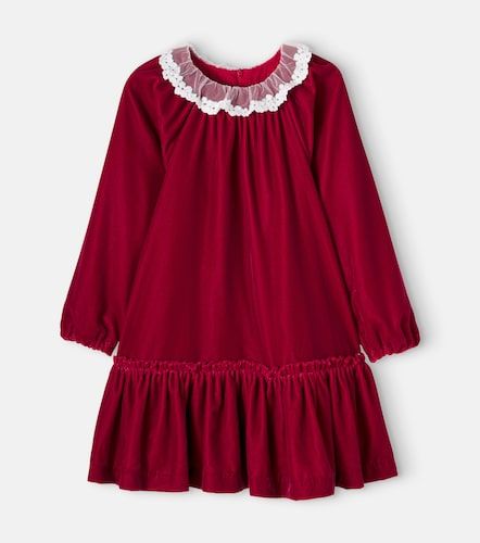Vestido de terciopelo con tul - Tartine et Chocolat - Modalova
