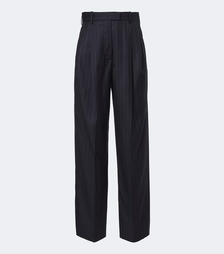 Pinstripe pleated wool wide-leg pants - Givenchy - Modalova