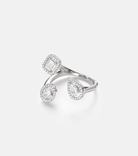 My Twin Trilogy 18kt white ring with diamonds - Messika - Modalova