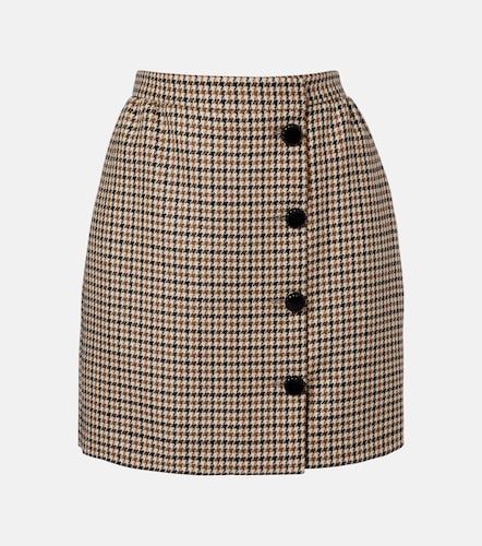 Houndstooth virgin wool miniskirt - Valentino - Modalova