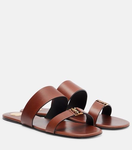 Cassandre leather sandals - Saint Laurent - Modalova