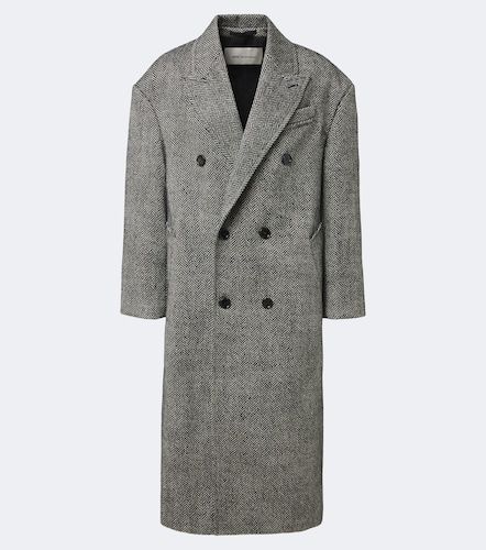 Herringbone double-breasted wool coat - Ami Paris - Modalova