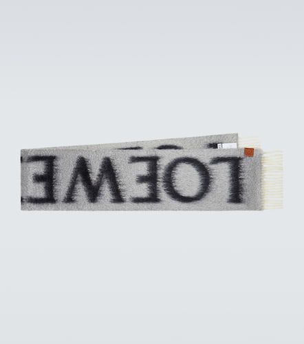 Logo wool and mohair-blend scarf - Loewe - Modalova