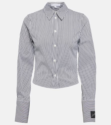 Striped cotton-blend cropped shirt - JW Anderson - Modalova