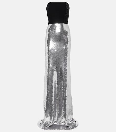 Sequined strapless gown - Monique Lhuillier - Modalova