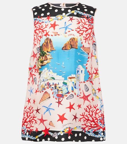 Top Capri de seda estampado - Dolce&Gabbana - Modalova