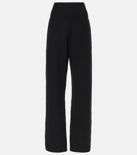 High-rise wool-blend straight pants - Alaia - Modalova