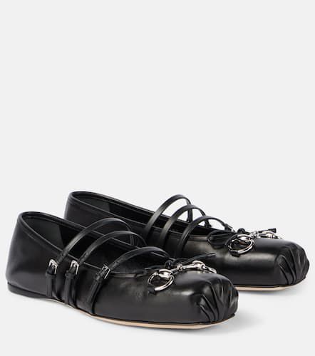 Ballerinas Horsebit aus Leder - Gucci - Modalova