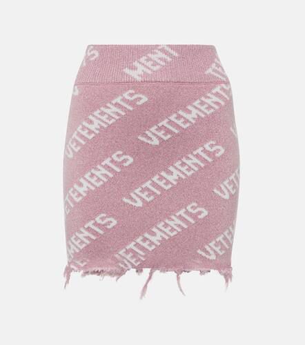 Monogram wool-blend miniskirt - Vetements - Modalova