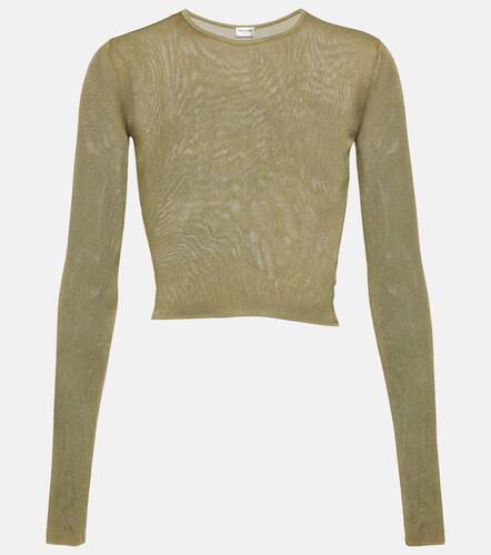 Saint Laurent Ribbed-knit crop top - Saint Laurent - Modalova