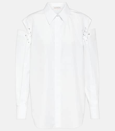 Camisa de popelín de algodón con aberturas - Alexander McQueen - Modalova