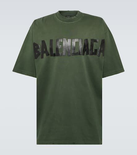 Tape cotton-blend jersey T-shirt - Balenciaga - Modalova