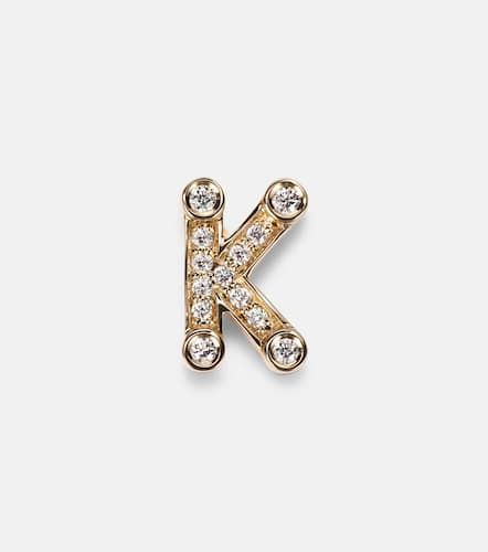 Initial Petite 18kt single earring with diamonds - Sophie Bille Brahe - Modalova